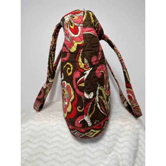 Vera Bradley Floral Shoulder Bag - Pink, Yellow, Brown - Picture 3 of 7